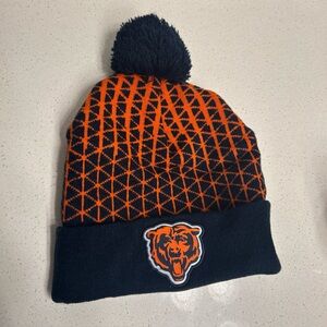 Chicago Bears Orange and Navy Pom-Pom Beanie Game Day
